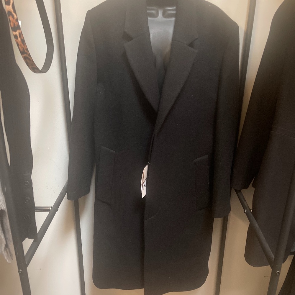 Brand New Mens Zara Wool Coat (Medium)
